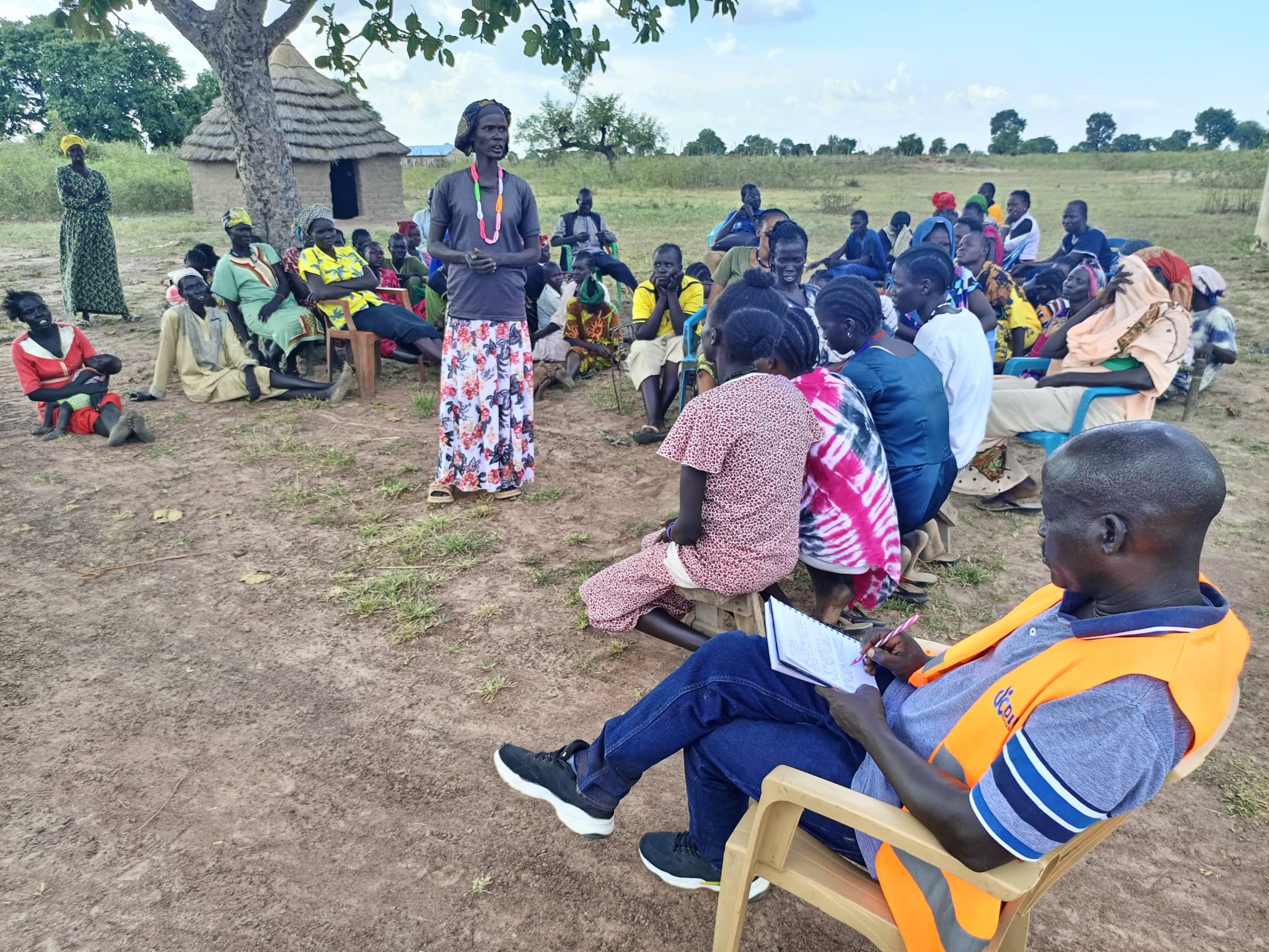 DCI team distributing NFIs