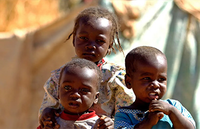 Girls learning in South Sudan